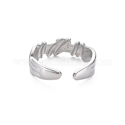 Non-Tarnish 304 Stainless Steel Empaistic Open Cuff Rings&nbsp;RJEW-N038-044P