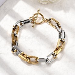 304 Stainless Steel Cable Chain Bracelets for Women&nbsp;BJEW-D377-01E