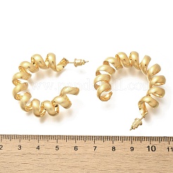 Brass Spiral Laid Stud Earrings for Women&nbsp;LS-EJEW-A121-21G