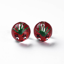 Transparent Glass Enamel Beads&nbsp;GLAA-N049-008