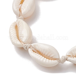 Natural Cowrie Shell Braided Bead Bracelets&nbsp;BJEW-JB10093