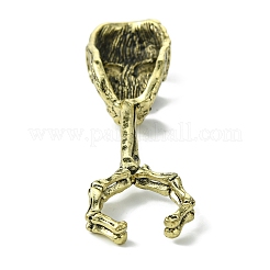 Skull Alloy Cigarette Holder Ring&nbsp;RJEW-K275-29AB
