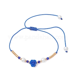 Glass Seed Bead & Resin Braided Beaded Bracelets&nbsp;BJEW-MZ00307-01