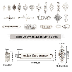 Tibetan Style Zinc Alloy Links Connectors&nbsp;PALLOY-SC0003-03AS