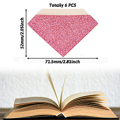 Glitter Imitation Leather Book Corner Protectors&nbsp;AJEW-TAC0038-03C