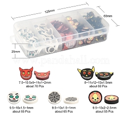 5 Style Halloween Handmade Polymer Clay Cabochons&nbsp;CLAY-YW0001-58