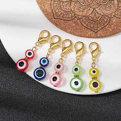 Resin Evil Eye Pendants Decorations&nbsp;HJEW-JM01401