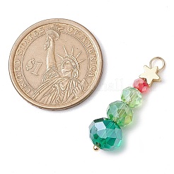 Christmas Theme Brass & Glass Pendants&nbsp;PALLOY-JF02998