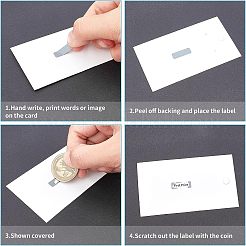 Coated Scratch Off Film Password Sticker&nbsp;LS-DIY-WH0184-07