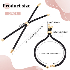 12Pcs Nylon Twisted Cord Link Bracelet Making&nbsp;MAK-HY0001-06