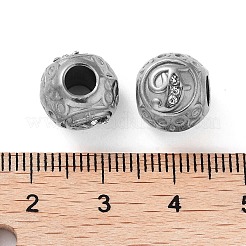 304 Stainless Steel Rhinestone European Beads&nbsp;STAS-A092-10F-P