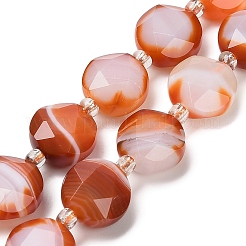 Natural Banded Agate Beads Strands&nbsp;G-C116-A180-01B