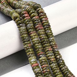 Natural Unakite Beads Strands&nbsp;G-Q159-B15-01