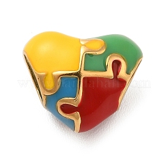 Ion Plating(IP) 304 Stainless Steel Enamel European Beads&nbsp;STAS-G308-25G