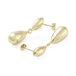 Teardrop Brass Dangle Stud Earrings&nbsp;EJEW-Q811-17G
