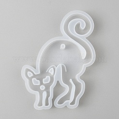 Halloween DIY Cat Shape Pendant Silicone Molds&nbsp;DIY-P006-40