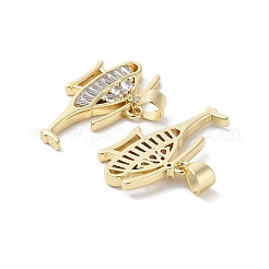 Rack Plating Helicopter
 Brass Micro Pave Cubic Zirconia Pendants&nbsp;KK-E102-16G