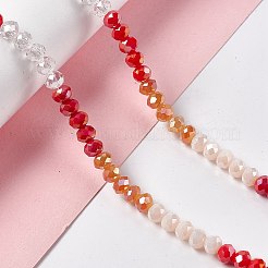 Imitation Jade Opaque Solid Color Glass Beads Strands&nbsp;GLAA-L044-A01