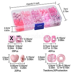200Pcs 10 Styles Plastic Pearlized Beads&nbsp;FIND-FS0002-34
