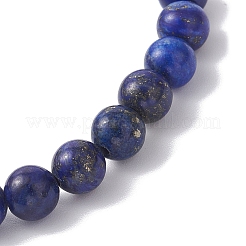 Natural Dyed Lapis Lazuli Beaded Stretch Bracelets for Men Women&nbsp;BJEW-JB12233