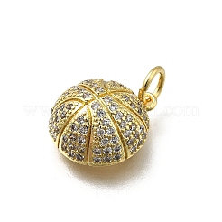 Brass Micro Pave Cubic Zirconia Charms&nbsp;KK-C090-11G