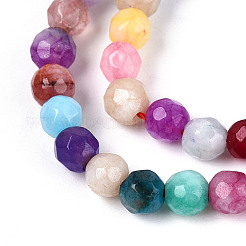 Dyed Natural White Jade Beads Strands&nbsp;G-T139-4mm-60-02