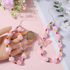 Acrylic Beaded Mobile Phone Lanyard Wrist Strap&nbsp;AJEW-WH20006-62