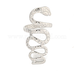 Non-Tarnish 304 Stainless Steel Snake Wrap Open Cuff Ring for Women&nbsp;RJEW-A043-29P
