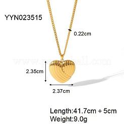 Stylish 304 Stainless Steel Heart Stud Earrings & Pendant Necklaces Sets for Women&nbsp;IR7805-1