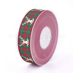Polyester Grosgrain Ribbon for Christmas Reindeer/Stag&nbsp;SRIB-P013-E02