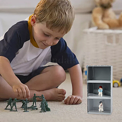 Rectangle Stackable Plastic Minifigures Display Case&nbsp;ODIS-WH0043-60B