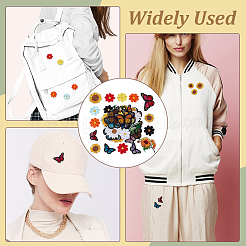 45Pcs Butterfly & Flower Computerized Embroidery Cloth Iron on/Sew on Patches&nbsp;PATC-MA0001-57