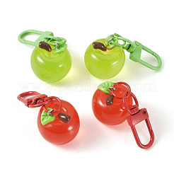 4Pcs 2 Colors Resin Apple Pendant Decorations&nbsp;KEYC-TADJ0001-03