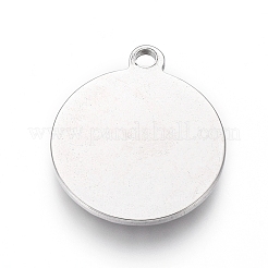 Tarnish Resistant 304 Stainless Steel Pendant Cabochon Settings&nbsp;STAS-G214-07P