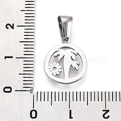 303 Stainless Steel Pendants&nbsp;STAS-Q110-12P