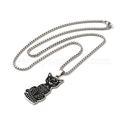 201 Stainless Steel Pendant Necklaces&nbsp;NJEW-K253-07P