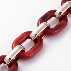 Imitation Gemstone Style Acrylic Handmade Cable Chains&nbsp;AJEW-JB00517-06