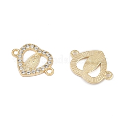 Alloy Crystal Rhinestone Heart with Virgin Mary Links Connector Charms&nbsp;PALLOY-P312-06G