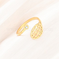 304 Stainless Steel Cuff Open Rings&nbsp;RJEW-D337-01D-G