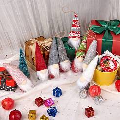 10Pcs 2 Style Cloth Faceless Christmas Gnome Doll Pendant Decorations&nbsp;sgHJEW-SZ0001-09
