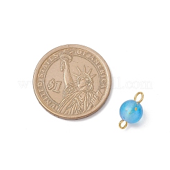 Frosted Transparent Acrylic Round Links Connector Charms&nbsp;PALLOY-JF04171