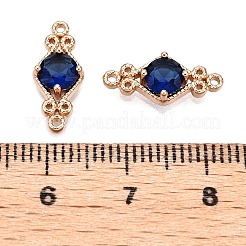 Brass Pave Faceted Glass Connector Charms&nbsp;FIND-T070-03C