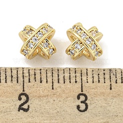 Brass with Clear Cubic Zirconia Charms&nbsp;KK-Q820-21G