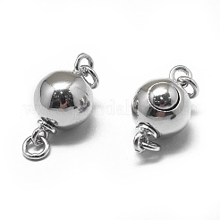 Anti-Tarnish Rhodium Plated 925 Sterling Silver Box Clasps&nbsp;STER-L057-015A