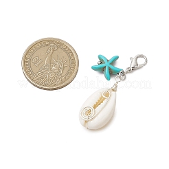 Natural Shell Pendant Decorations&nbsp;HJEW-JM02923-02