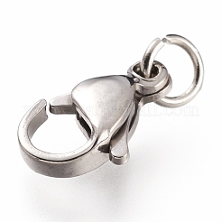 Tarnish Resistant 304 Stainless Steel Lobster Claw Clasps&nbsp;STAS-G240-01D-P