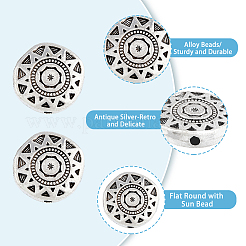 60Pcs Tibetan Style Alloy Beads&nbsp;TIBE-DC0001-03
