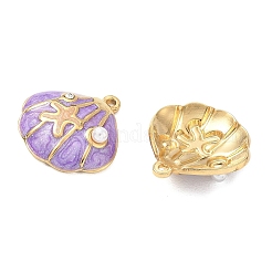 304 Stainless Steel Enamel Pendants&nbsp;STAS-Q119-27G-03