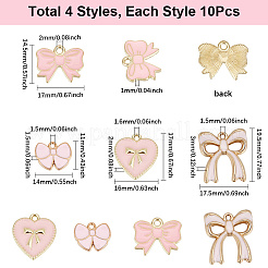 40Pcs 4 Styles Alloy Enamel Pendants&nbsp;ENAM-SC0006-08