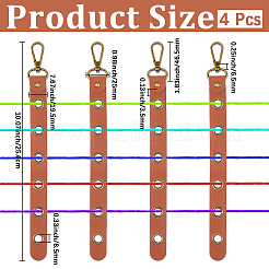 4Pcs Alloy Leather Threader&nbsp;AJEW-CL0005-55A